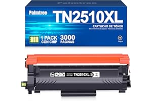 Palmtree TN2510 TN2510XL TN-2510 XL Compatible para Brother HL-L2400DWE Toner HL-L2445DW DCP-L2620DW MFC-L2800DW DCP-L2665DW DCP-L2660DW MFC-L2827DWXL DCP-L2627DWE MFC-L2860DW MFC-L2835DW HL-L2400DWE
