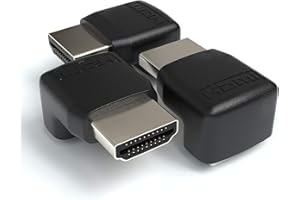 ‎JAMEGA JAMEGA - HDMI Winkel Adapter 3er Pack | 90° Grad Winkel (Rechter Winkel) von HDMI A Buchse zu HDMI A Stecker 19pol | Konverter 1080p Full HD 4K Ultra HD Vergoldete Stecker