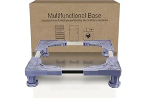 FLYINGWING Base réglable de Machine à Laver pour réfrigérateur, 43,2 à 61 cm, Support de Machine à Laver avec 4 Pieds Solides pour réfrigérateur Domestique et Meubles