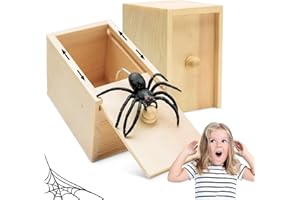 Kefyvbdj 2PCS Boîte Surprise Araignée, Boîte Jouet Farce d'araignée, Spider Prank Box Réaliste, Jouet de Blague d’Araignée pour Halloween, Noël, Poisson d’Avril, Enfants et Adultes