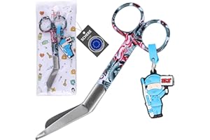 Ph Pro Heat Verbandschere Pflege für krankenschwester- Medizinische Schere aus Edelstahl - Erste Hilfe Schere mit Gravur - Verbandschere Klein Stumpfe Spitze.