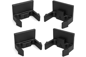 Sintrix Fab Juego de 4 soportes para matrícula para portabicicletas Thule, compatible con EuroWay, EasyFold, VeloCompact y VeloSpace, piezas de repuesto para soporte de matrícula/accesorios 2A+2B