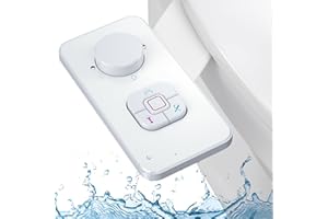 PENDEJATO Bidet Attachment for Toilet UK, Ultra-Slim Bidet with Self-Cleaning Dual Nozzles (Frontal & Rear Wash), WC Bidet Toilet Seat Attachment with Adjustable Water Pressure (Fashion White)