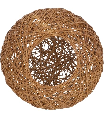 Suspension Abat-jour Sisal Boule 30 Cm - Luminaire Rotin Naturel, E27, 220-240V, Fait Main