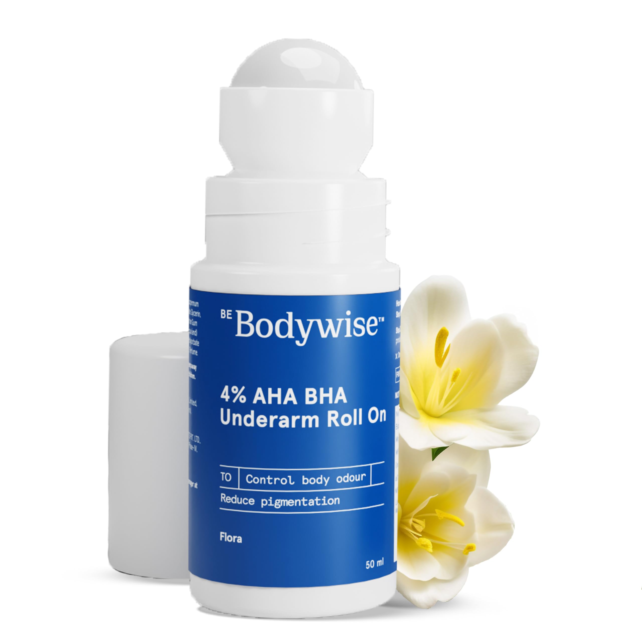 Be Bodywise 4% AHA BHA Underarm Roll on | With 2% Lactic Acid, 1% Mandelic Acid, 1% Salicylic Acid | Prevents Odour, Reduces 
