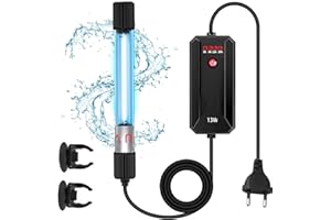 OSATNB Aquarium UV Steriliser Light with Timer, 13w Home UV Light Disinfectant, Garden Water, Clean UV Sterilisers, Aquariums, UV Lamps, Steriliser for Home and Kitchen, Water Aquariums, Garden Pond
