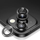 Babilden İphone Al&uuml;minyum Alaşım &Ccedil;er&ccedil;eveli Tempered Glass Kamera Lens Koruyucu (İphone 13, Black)