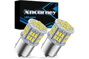 XNOURNEY Lampadina 1156 LED, 12V-24V 1141 1003 7506 Lampadina BA15S Utilizzata per Luci di Retromarcia di Backup per Auto per Camion, Luci di Parcheggio Posteriori, Luce Interna per Camper, 2 pezzi bianco
