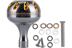 SUNGOOYUE VGEBY Perilla de Mango de Carrete de Pesca, Perilla de Mango de Carrete Giratorio de 38 mm, Ajuste de Repuesto para Accesorios de Mango de Carrete S/D/A