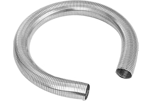 FALANGEMU Voiture Tuyau Tuyau D'échappement Flexible Universel Acier Inoxydable 1000mm Tuyau Ventilation Tube Réparation Rapide Tubes Fumée Tuyau D'évacuation D'échappement Queue Gorge