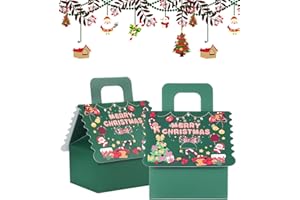 TsunNee 20PCS Christmas Party Gift Boxes, Festive Gift Wrapping Boxes for Christmas Party Advent Calendar DIY