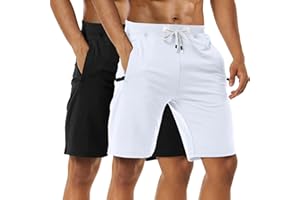 Boyzn Męskie sportowe szorty wygodne bawełniane spodenki treningowe elastyczna talia spodenki do biegania z kieszeniami na zamek błyskawiczny