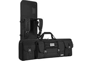 AKOZLIN Doppelter Gewehrkoffer, tragbarer Langer Gewehrtaschen-Rucksack mit 3 Aufbewahrungstaschen für Jagdschießen im Freien, Transport von Schusswaffen