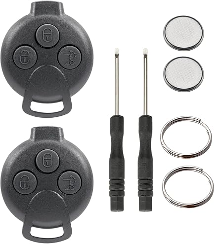 Smart Autoschlüssel Tastenfeld Ersatz – Für 450, 451, Fortwo, Forfour, Inkl. CR2016 Batterie