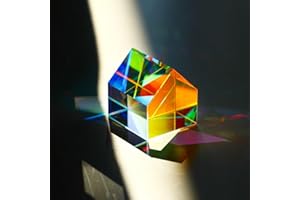 HDCRYSTALGIFTS 20mm generisches optisches RGB -Dispersion Glasprisma X Würfel Prisma Kreative Kabine Form quadratischer Farbe Prisma Optische Glaslinse für Physik Unterricht Kunstdekorfotografie Requisiten