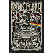 Close Up Pink Floyd Poster Live at the Rainbow Theatre, London 
