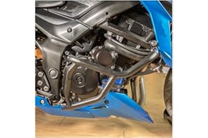 FATEXPRESS Motorrad Schwarz Stahl Autobahn Sturzbügel Crashbar Stunt Slider Cage Motorschutzrahmen Fallschutz Stoßstange für Su.zuki GSX-S GSXS GSX S 750 GSX-S750 2017 2018 2019 2020 2021 2022 2023