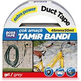 Boss Tape Kanal Tamir Bandi, 50 Metre Uzunluk x 48 mm Kalinlik, Gri