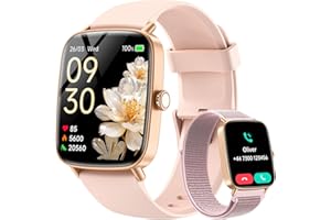 YOEVER Smart Watches for Women (Answer/Make Calls),1.85" HD Screen Fitness Watch with Bluetooth 5.3,Heart Rate/Sleep/SpO2 Monitor,110+ Sports Modes,IP68 Waterproof Smartwatch,Activity Tracker for Android iOS