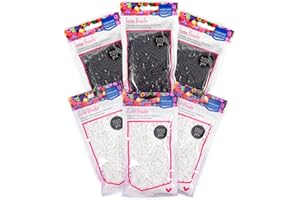 Vaessen Creative Kit Cuentas para Planchar 2 x 1100 Piezas Negro y Blanco de 5 mm – Set de Manualidades para Creaciones DIY, Bisutería y Decoración, Varios