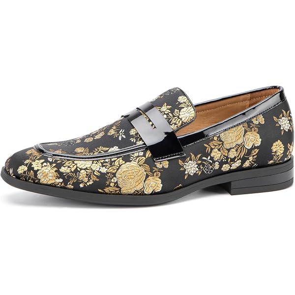 Enzo Romeo Men\'s Royal Blue69 Vintage Velvet Flower Loafer Slip On Tuxedo Shoes Enzo Romeo SPK35 Men main image 2