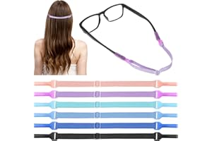 Yuanchu Brillenband Für Kinder mit Silikongriffen,6 Stück Verstellbarer Sportbrillenband Rutschfeste Brillenbänder Elastischer Brillenhalter für Jungen Mädchen Sonnenbrille Lesebrille Sportbrille