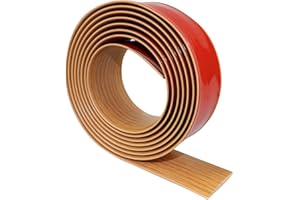 LSGCQ Seuil de porte adhesif profil de transition barre de seuil de porte bande de transition sol en vinyle bande de seuil en grain de bois bande de recouvrement pour planchers stratifié (Jaune, 200×5cm)