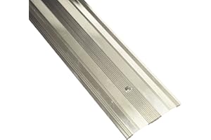 LIGHTING INNOVATIONS Carpet Metal Cover Trim Door BAR Grip Edging Threshold Brass/Silver (Extra Wide Cover, Silver)