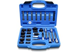 CCLIFE 29 Pezzi Chiavi smontaggio puleggia e alternatore Motore Auto svita, per Il Montaggio e la rimozione delle pulegge dell'alternatore in Fase di Sostituzione dell'alternatore o della 1/2"