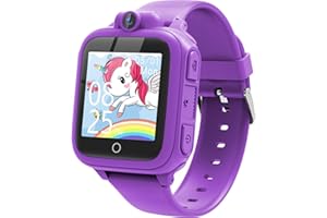 Awatty Smartwatch Kinder, Smart Watch für Jungen und Mädchen, Spielzeug für Kinder 3 4 5 6 7 8 9 10 11 12 Jahre - Lila
