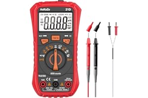 Tester Digitale 6000 Conteggi, AoKoZo Multimetro Digitale Portatile,Tester Elettricista,Misura la tensione CC/CA, la Corrente CC/CA, la Resistenza, la Capacità, la Continuità del Circuito, NCV, TRMS