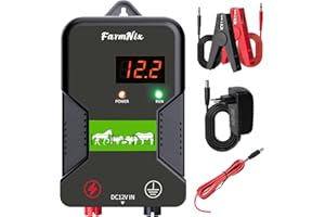 ZHFEIIRU 15km ClôTure éLectrique, Cloture Electrique Pour Animaux, éLectrificateur De ClôTure éLectrique, Electrificateur Cloture Electrique , Pour La Protection Des Animaux (Gris foncé)