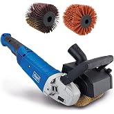 Scheppach MRS1300 yumuşak başlatmalı ve 1300 W g&uuml;c&uuml;nde saten makinesi, pirin&ccedil;, zımpara şeridi ve naylon fır&ccedil;a dahil, 100 mm f