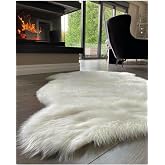 Yumoş Post Peluş Halı T&uuml;yl&uuml; Yumuşak Kaymaz Taban Modern Salon Halısı BEYAZ