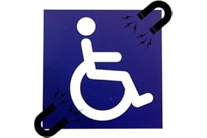 Olanmarp Targa magnetica per auto per sedia a rotelle, pellicola magnetica per il trasporto di persone con disabilità, fino a 190 km/h, elevata aderenza, resistente ai raggi UV e alle intemperie (blu,