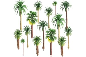 YANJINGHE 30 Pezzi Modello Albero Cocco, Alberi Cocco Decorazione Modello, Albero In Cocco Albero Palma, Albero Modello, Treno Albero per Modello Treno Binario Architettura Diorama DIY Scenario Paesaggi(5-9 cm)