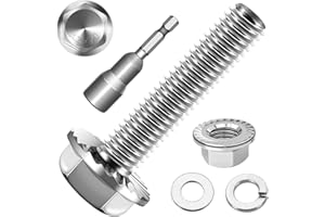 DAYALO Lot de 10 vis à tête hexagonale M6 x 30 en acier inoxydable A2 V2A, à six pans extérieurs, filetage complet, rondelles, rondelles à ressort et écrous/vis avec embout hexagonal magnétique