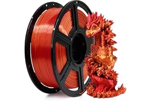 FLASHFORGE Silk PLA Gradient Gold to Red Filament, Silk Multicolored Color Change 3D Printing Filament, Gold Red Shiny Fast Color-Changing Each 8M Gradually, Silky Texture & Ultra-High Glossiness