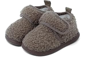 Cheerful Mario 1-5 Years Baby Toddler Boys Girls Slippers Warm Sherpa Fleece Lining Indoor Outdoor Little Kids Winter Shoes