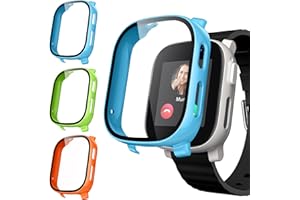 Upeak 3 Stück Schutzhülle für Xplora X6 Play Kids Displayschutz, Hard PC Hülle mit Panzerglas Schutzfolie, Gehäuse Rundum Schutz Case Cover for X 6 Play (Nicht für X6 Play Gen 2), Blau/Grün/Orange