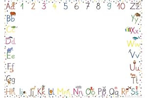 ‎PUK KRÄMMER GMBH PuK Krämmer GmbH Schreibtischunterlage ABC Kinder Papier DIN A2 | XXL 25 Blatt Block zum Malen, Schreiben und Kritzeln | 1er, 2er und 3er Pack | Malunterlage Mädchen Jungen