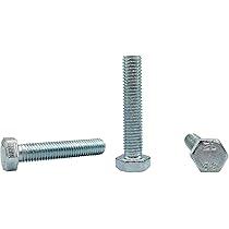 6 Stück Sechskantschrauben M12x60mm DIN 933 - Verzinkt Vollgewinde Stahl