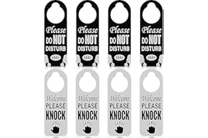 HOTOP 4 Pezzi Segno Appeso Porta Do Not Disturb, Segno Appeso Porta Segno Appeso Maniglia della Porta Segno di Welcome Please Knock per Ufficio Casa Bagno