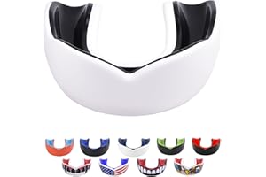 Oral Mart Gum Shield (UK Flag & Fangs & 15 Best Colors to Choose from) Sports Mouth Guard for MMA, Rugby, Football, Karate, Boxing, Hockey, BJJ, Muay Thai, Soccer (Strapless, Youth or Adult)