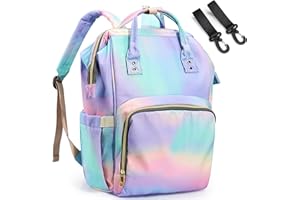 LIMHOO Diaper Bag Backpack for Mom & Dad, Multifunction Waterproof Baby Changing Bags, Large Nappy Bag Backpack