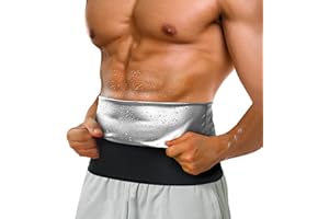 Bingrong Fascia Addominale per Uomo Fitness Addominali Sauna Sudorazione Cintura Fascia Lombare Neoprene Waist Trimmer Belt Allenamento Sport