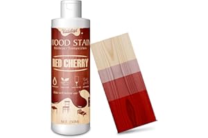 VIVIDYE Teinte à Bois Cerise Rouge - 250ml Peinture Bois à Base d'eau pour Meubles d'intérieur et d'extérieur, Peinture Effet Boi, Séchage Rapide, Faible Odeur et Non Toxique, Facile à Appliquer, Wood Stain