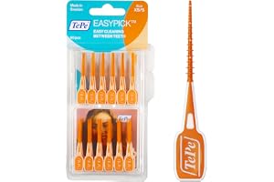 TePe EasyPick Toothpicks, Orange, ISO XS-S, 60pcs, Dental Plaque Removal Tool, efficient and Easy Cleaning Between the Teeth,