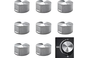BD-Herego Manopole per Forni, 6mm Copertura Pomello Accessori di Ricambio, 8Pz Universale Manopole Gas, per Cucina Stufa Gas, Piano Cottura, Forno
