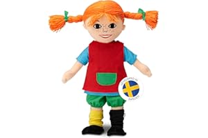 PIPPI LONGSTOCKING Doll – Baby Soft Plush Toys, Dolls for Girls, Rag Dolls, Cuddly Toy, 30cm, 10+ months old